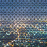 Blue City night scene Leather Mat Soft Non-Slip Waterproof  Doormat - LeobonZone