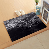Black City night scene Leather Mat Soft Non-Slip Waterproof  Doormat - LeobonZone