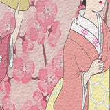 Japanese Kimono Girl Leather Mat Soft Non-Slip Waterproof  Doormat - LeobonZone