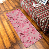 Japanese Cherry Blossom Leather Mat Soft Non-Slip Waterproof  Doormat - LeobonZone