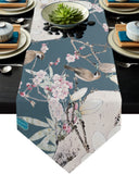 Bird painting in Chinese style Table Runner Place Mats - LeobonZone