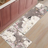 Flowers And Birds In China Right Angle Felt Doormat Two piece set - LeobonZone