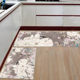 Flowers And Birds In China Right Angle Felt Doormat Two piece set