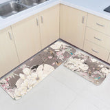 Flowers And Birds In China Circular Angle Felt Carpets Two piece set - LeobonZone
