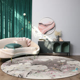 Flowers And Birds In China Circular Felt Rugs