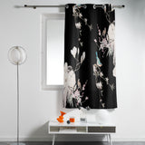 Bird painting in Chinese style Black Blackout Window Curtains - LeobonZone