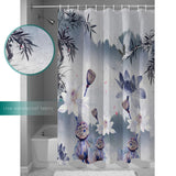 Chinese Ink Painting Waterproof Durable Shower Curtain - LeobonZone