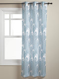 Japanese Water Wave Blackout Window Curtains - LeobonZone