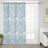 Japanese Water Wave Blackout Window Curtains