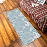 Japanese Water Wave Leather Mat Soft Non-Slip Waterproof  Doormat - LeobonZone