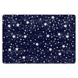 Dark Blue Star Leather Mat Soft Non-Slip Waterproof  Doormat - LeobonZone
