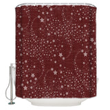 Retro Stars Waterproof Durable Shower Curtain - LeobonZone