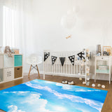 Blue Sky Right Angle Felt Rugs - LeobonZone
