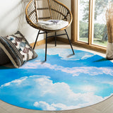 Blue Sky Circular Felt Rugs - LeobonZone