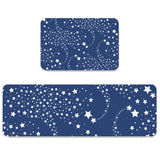 Blue meteor Circular Angle Felt Carpets Two piece set - LeobonZone
