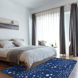 Blue meteor Sponge Rillet Rubber Rugs - LeobonZone
