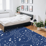 Blue meteor Right Angle Felt Rugs - LeobonZone
