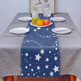 Right Angle Blue meteor Rectangle Tablecloth - LeobonZone