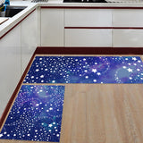 Beautiful Starry Sky Right Angle Felt Doormat Two piece set
