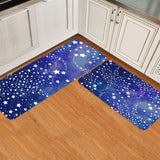 Beautiful Starry Sky Circular Angle Felt Carpets Two piece set