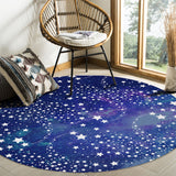 Beautiful Starry Sky Circular Felt Rugs - LeobonZone