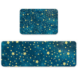 Bronze Beautiful Blue Stars Circular Angle Felt Carpets Two piece set - LeobonZone