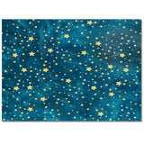 Bronze Beautiful Blue Stars Right Angle Felt Rugs - LeobonZone