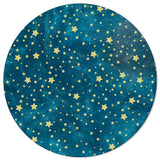 Bronze Beautiful Blue Stars Circular Felt Rugs - LeobonZone