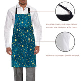 Bronze Beautiful Blue Stars Personalized Canvas Apron - LeobonZone