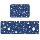 Beautiful Blue Stars Circular Angle Felt Carpets Two piece set - LeobonZone