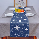 Right Angle Beautiful Blue Stars Rectangle Tablecloth - LeobonZone
