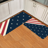 Flag of the United States Circular Angle Felt Carpets Two piece set