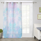 Light Pink Mermaid Scales Blackout Window Curtains