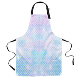 Light Pink Mermaid Scales Personalized Canvas Apron