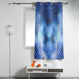 Blue Mermaid Scales Blackout Window Curtains - LeobonZone