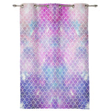 Pink Mermaid Scales Blackout Window Curtains - LeobonZone