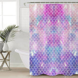 Pink Mermaid Scales Waterproof Durable Shower Curtain - LeobonZone