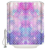 Pink Mermaid Scales Waterproof Durable Shower Curtain - LeobonZone