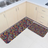 Traditional Pattern Circular Angle Felt Carpets Two piece set - LeobonZone