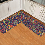 Traditional Pattern Circular Angle Felt Carpets Two piece set - LeobonZone