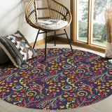 Traditional Pattern Circular Felt Rugs - LeobonZone