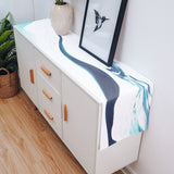 Fresh Water Ripple Table Runner Place Mats - LeobonZone