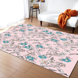 Pink Retro Flannel Right Angle Felt Rugs - LeobonZone