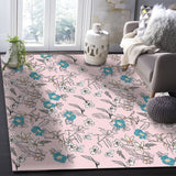 Pink Retro Flannel Right Angle Felt Rugs - LeobonZone