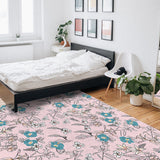 Pink Retro Flannel Right Angle Felt Rugs