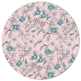 Pink Retro Flannel Circular Felt Rugs - LeobonZone