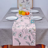 Pink Retro Flannel Table Runner Place Mats - LeobonZone