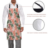 Pink Flowers Personalized Canvas Apron - LeobonZone