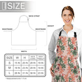 Pink Flowers Personalized Canvas Apron - LeobonZone