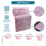 Pink Gradual Lace Right Angle Side Rectangle Tablecloth - LeobonZone